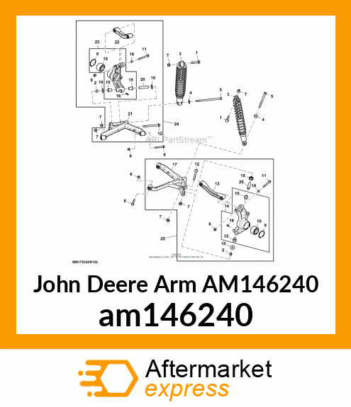 ARM, ARM ASSY, LOWER CONTROL RH am146240