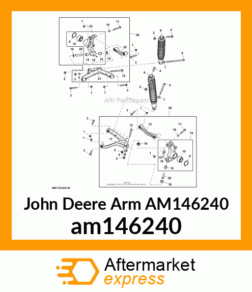 ARM, ARM ASSY, LOWER CONTROL RH am146240