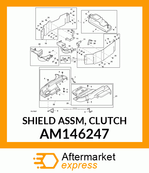 SHIELD ASSM, CLUTCH AM146247