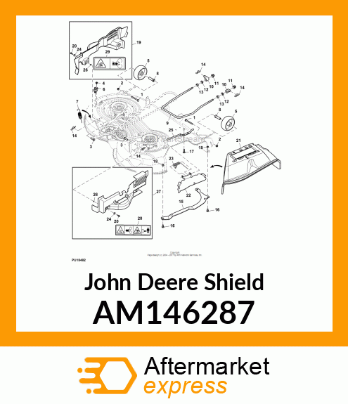 HIELD ASSEMBLY, EXPORT 42A RH AM146287