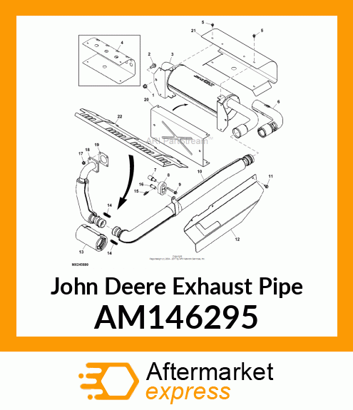 EXHAUST PIPE, EXHAUST PIPE, MANIFOL AM146295