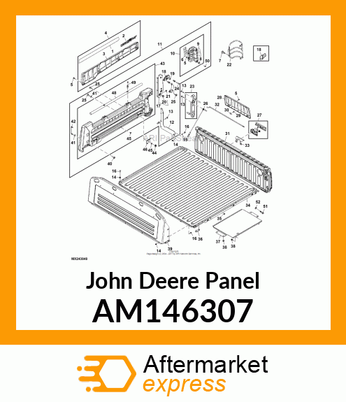 PANEL, PANEL ASSY, CARGO BOX SIDE R AM146307