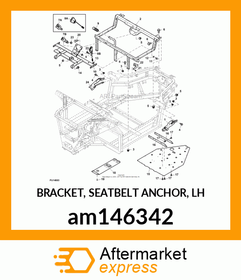 BRACKET, SEATBELT ANCHOR, LH am146342