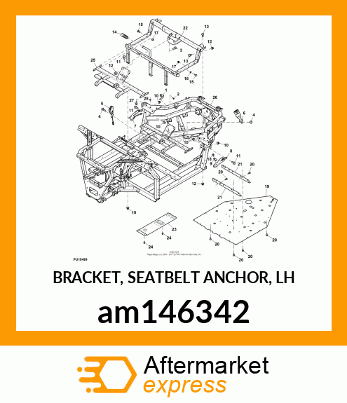 BRACKET, SEATBELT ANCHOR, LH am146342