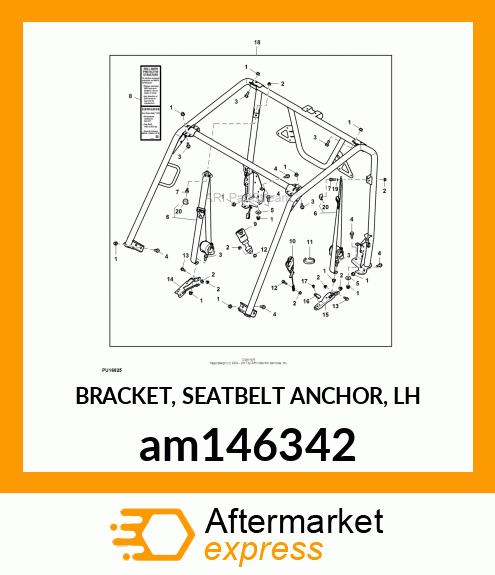 BRACKET, SEATBELT ANCHOR, LH am146342