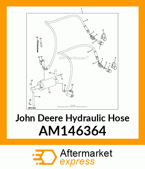 HYDRAULIC HOSE, HOSE, HYD, QH ANGL AM146364