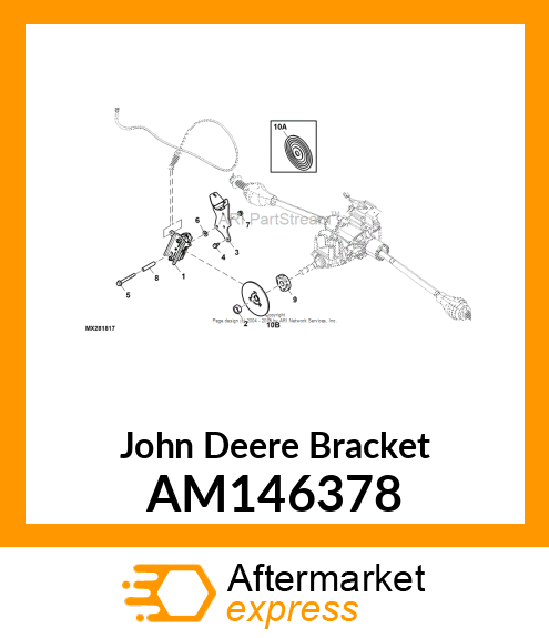 BRACKET, PARK BRAKE CALIPER WELDMEN AM146378