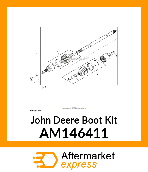 BOOT KIT, KIT, OUTBOARD BOOT (SOLY) AM146411