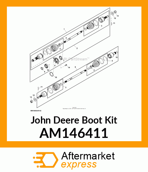 BOOT KIT, KIT, OUTBOARD BOOT (SOLY) AM146411