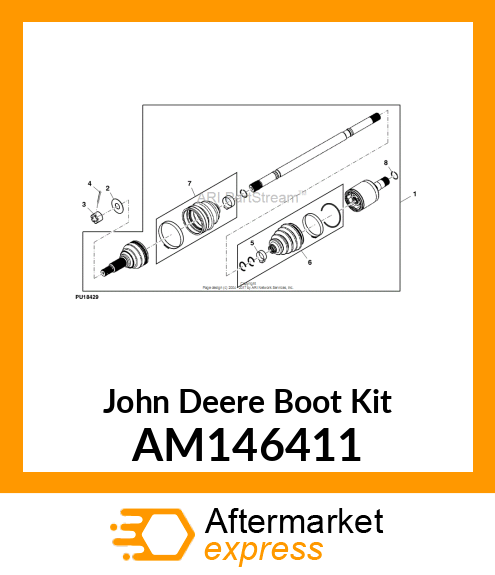 BOOT KIT, KIT, OUTBOARD BOOT (SOLY) AM146411