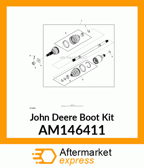 BOOT KIT, KIT, OUTBOARD BOOT (SOLY) AM146411