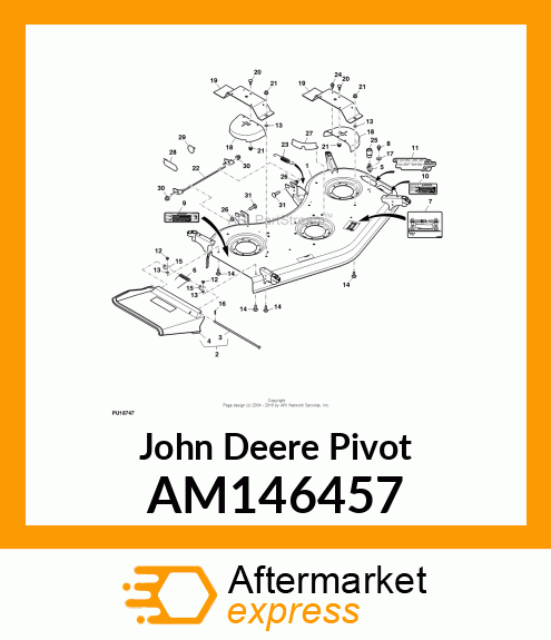 LATCH, LATCH, REAR DRAFT (PLATED) AM146457