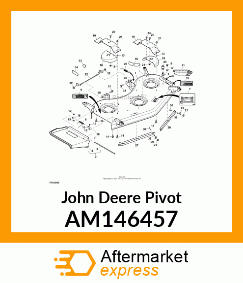 LATCH, LATCH, REAR DRAFT (PLATED) AM146457