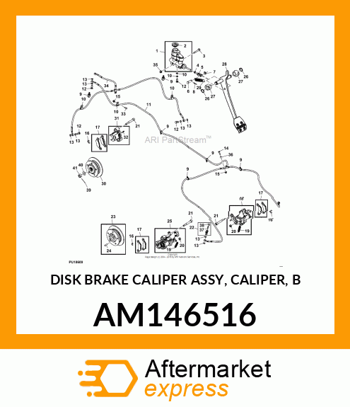 DISK BRAKE CALIPER ASSY, CALIPER, B AM146516