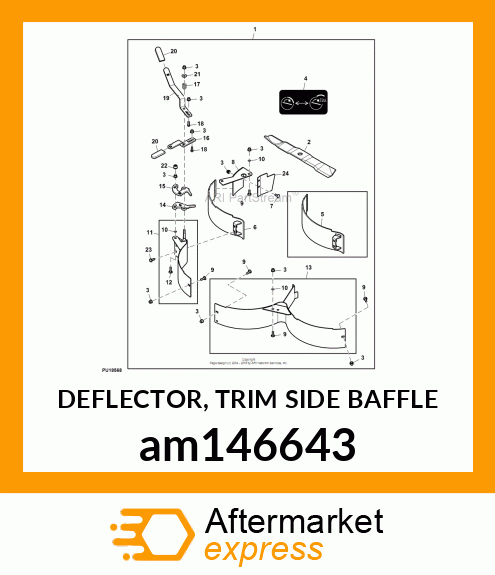 DEFLECTOR, TRIM SIDE BAFFLE am146643