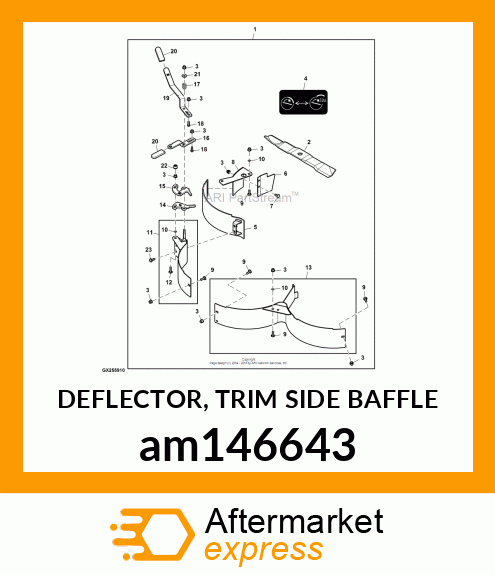 DEFLECTOR, TRIM SIDE BAFFLE am146643