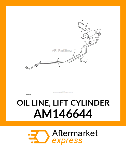 OIL LINE, LIFT CYLINDER AM146644