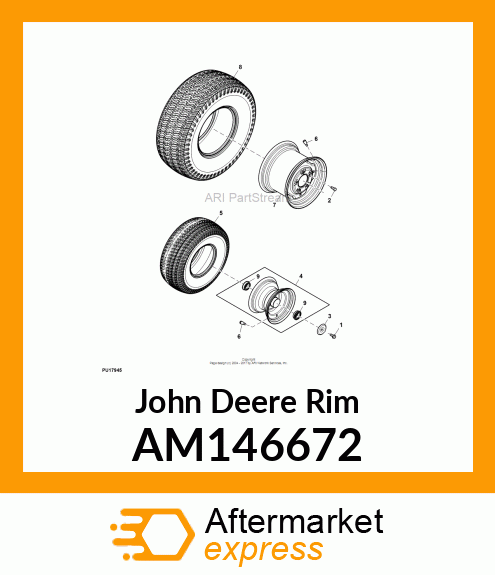 WHEEL WELDED 12X8.5 AM146672