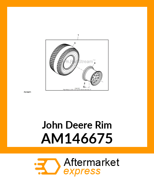 RIM, WHEEL WELDED 12X9.5 AM146675