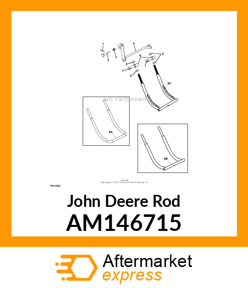 ROD, ROD DRAFT ROD ASSY X AM146715