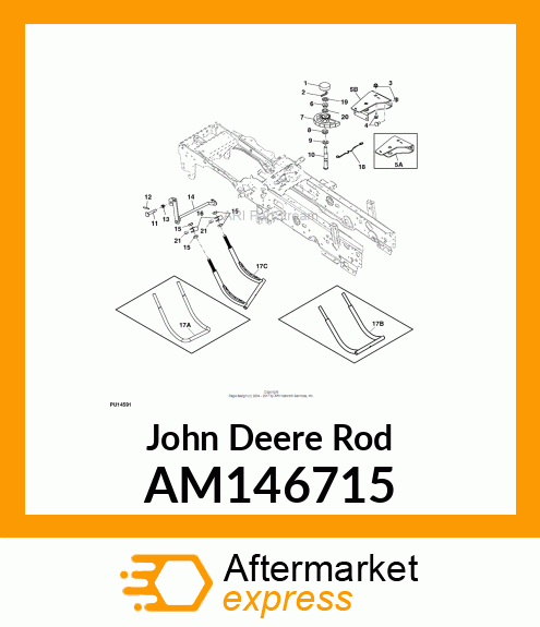 ROD, ROD DRAFT ROD ASSY X AM146715