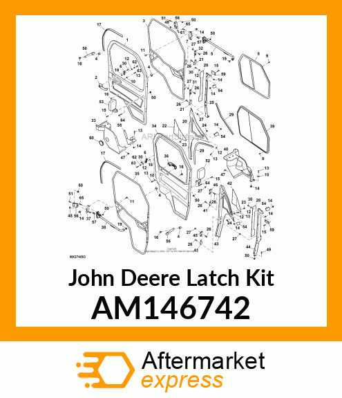 LATCH KIT, LH POLY CAB DOOR AM146742