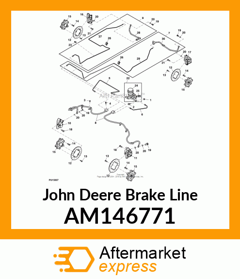 BRAKE LINE, 2P LEFT REAR, ASSY AM146771