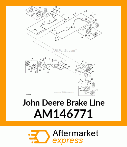 BRAKE LINE, 2P LEFT REAR, ASSY AM146771