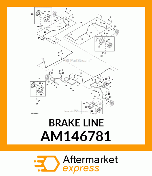 PIPE, 4PASS LR BRAKE AM146781