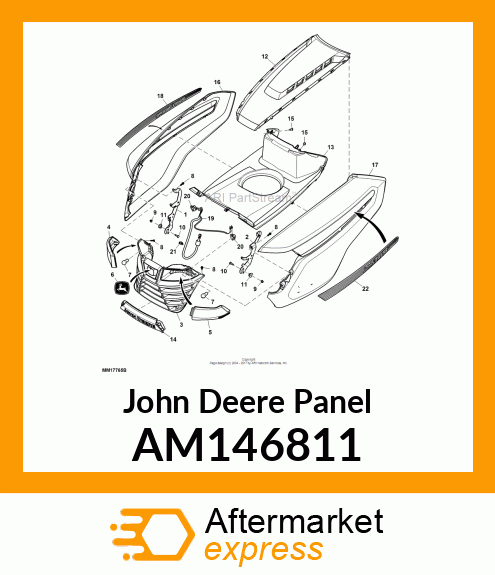 PANEL, HOOD SIDE W/STRIPE AM146811