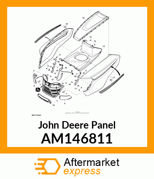 PANEL, HOOD SIDE W/STRIPE AM146811