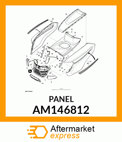 PANEL, HOOD SIDE W/STRIPE AM146812