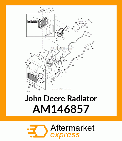 RADIATOR, RADIATOR CORE AND SHROUD AM146857