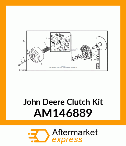 CLUTCH KIT, CLUTCH KIT, SPIDER ASSY AM146889