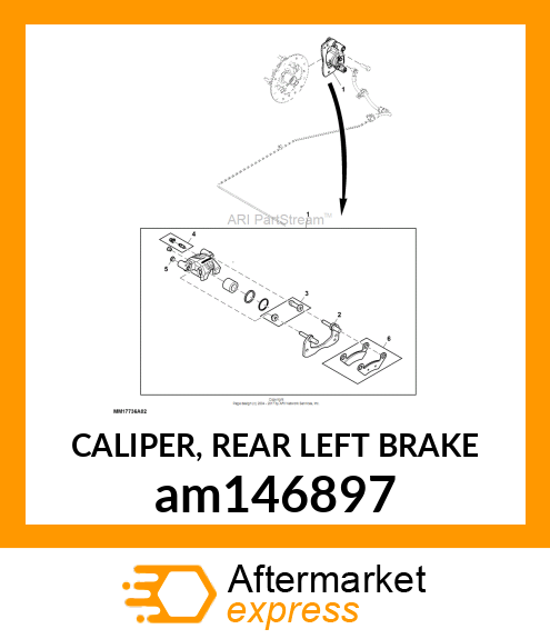 CALIPER, REAR LEFT BRAKE am146897