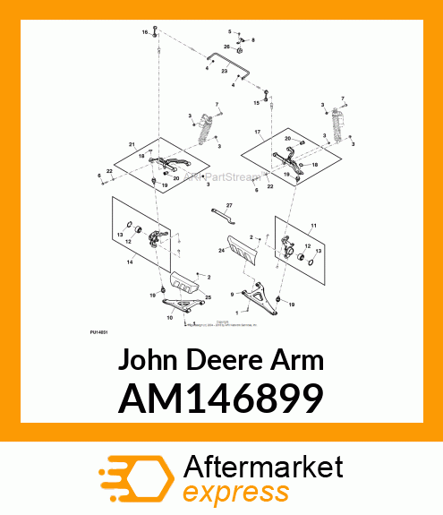 ARM, FRONT UPPER LEFT ASSY AM146899