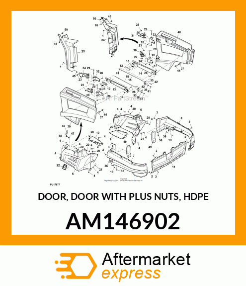 DOOR, DOOR WITH PLUS NUTS, HDPE AM146902