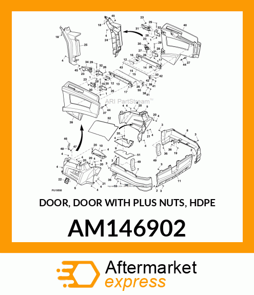 DOOR, DOOR WITH PLUS NUTS, HDPE AM146902