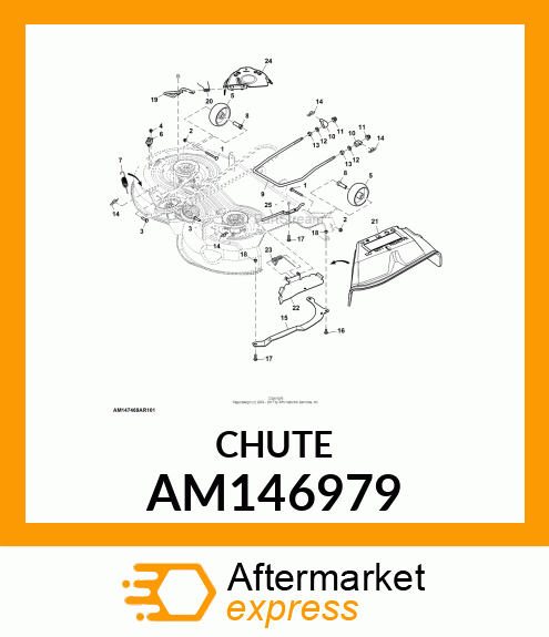 CHUTE, DISCHARGE CHUTE ASSEMBLY AM146979