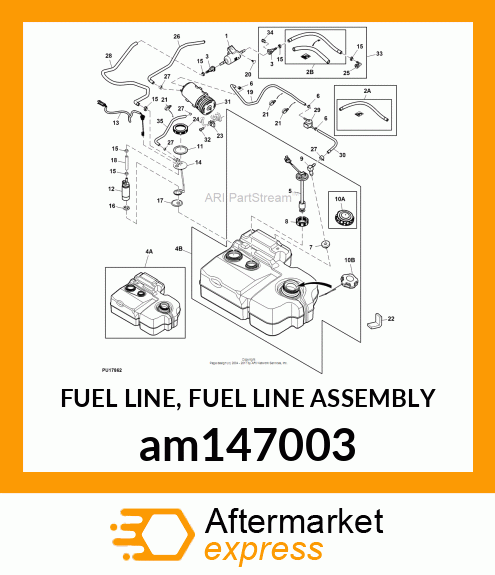 FUEL LINE, FUEL LINE ASSEMBLY am147003