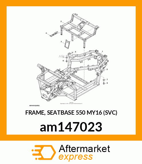 FRAME, SEATBASE 550 MY16 (SVC) am147023