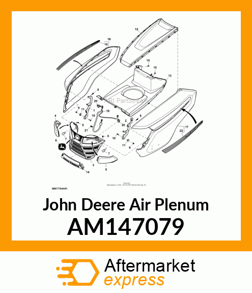 AIR PLENUM, W/ LABEL AM147079