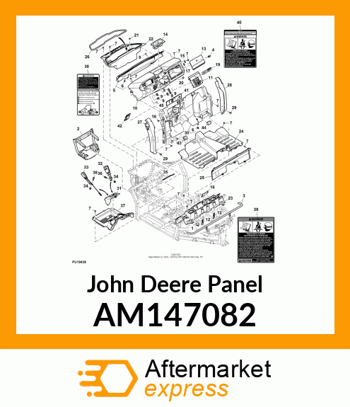 FLOORPAN W/ENG LABEL AM147082