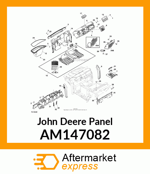 FLOORPAN W/ENG LABEL AM147082