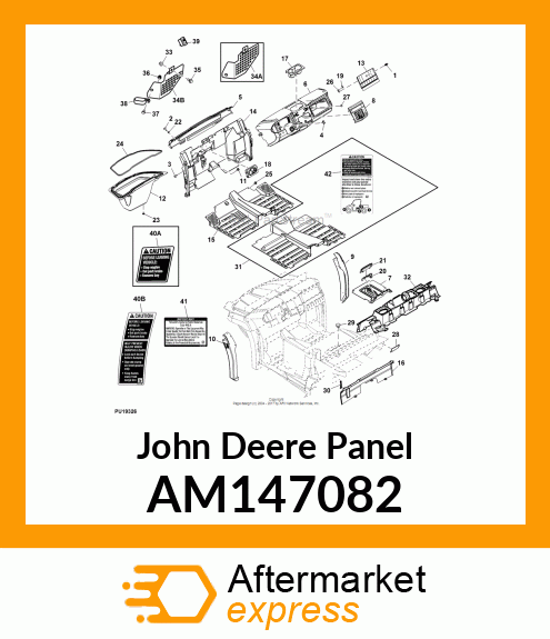 FLOORPAN W/ENG LABEL AM147082