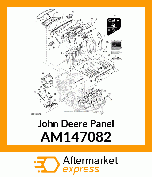 FLOORPAN W/ENG LABEL AM147082