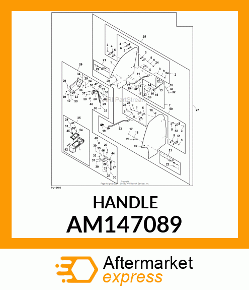 HANDLE, HANDLE DELUXE CAB, PASSENG AM147089