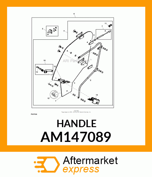 HANDLE, HANDLE DELUXE CAB, PASSENG AM147089