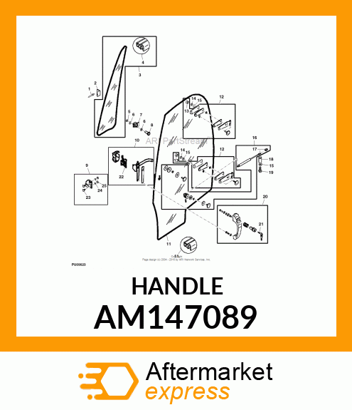 HANDLE, HANDLE DELUXE CAB, PASSENG AM147089