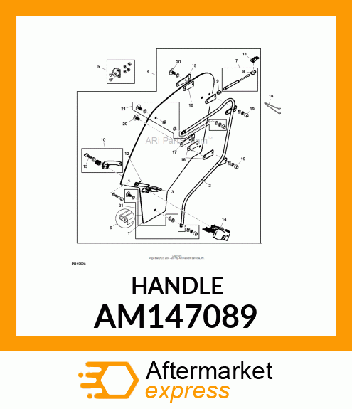 HANDLE, HANDLE DELUXE CAB, PASSENG AM147089